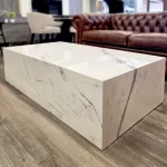 Mesa Ratona Rectangular Mármol Blanco