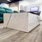 Mesa Ratona Rectangular Mármol Blanco - Imagen 2