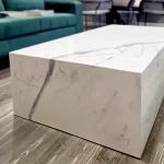 Mesa Ratona Rectangular Mármol Blanco - Imagen 3