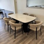 Juego de Comedor Mesa Extensible Atenas + 6 Sillas B-1809