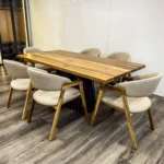 Juego de comedor Mesa 233 + 6 Sillas Acacia